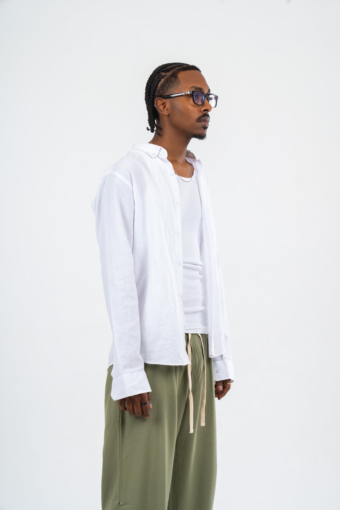 Olive Linen Pants ( SS25 )
