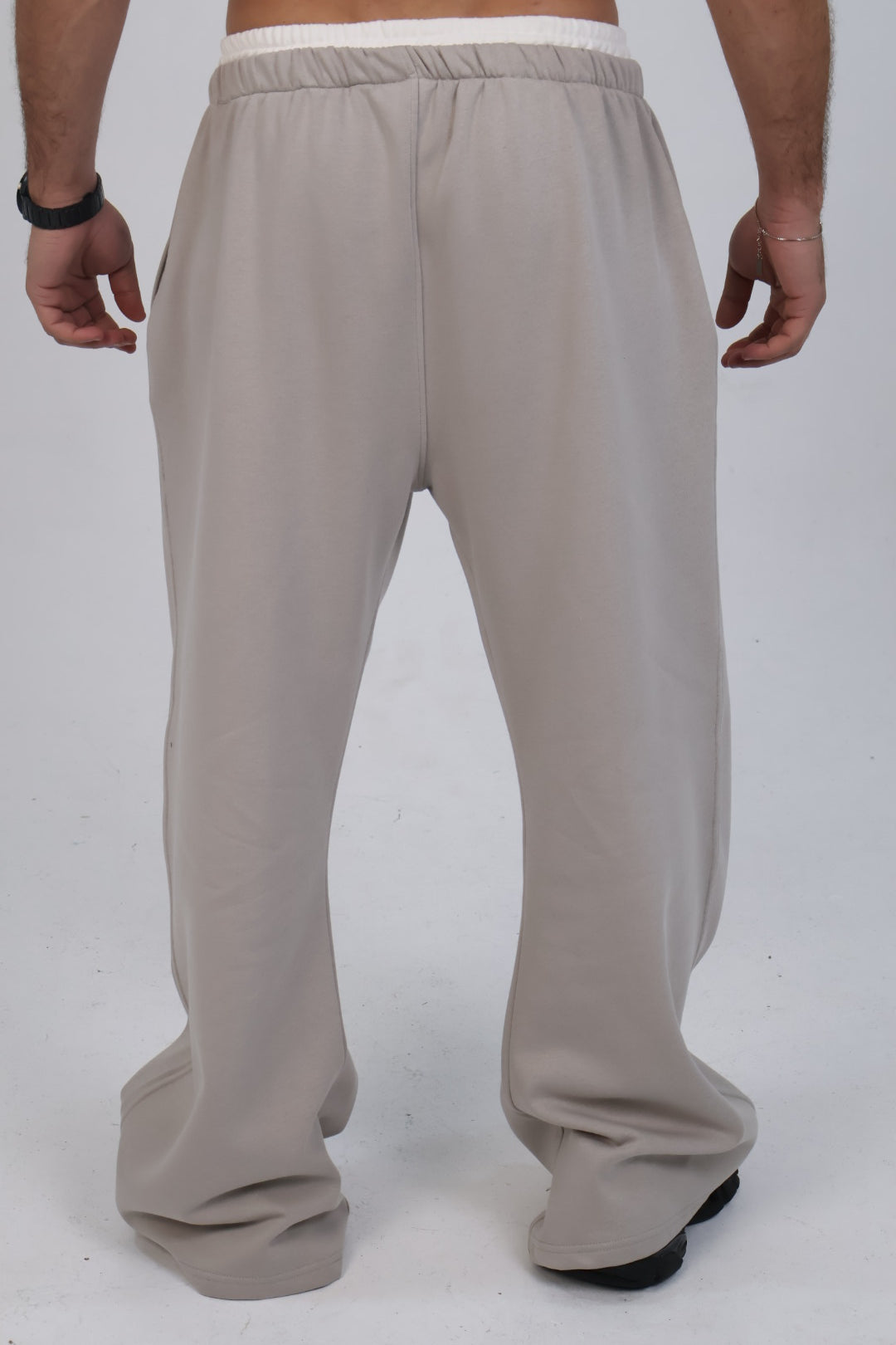 Dove grey Super Wide Leg Boxer-Pants