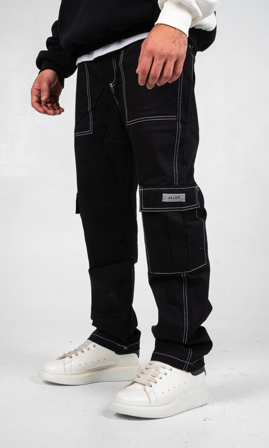 The Black Oversized Unisex Cargo Pants