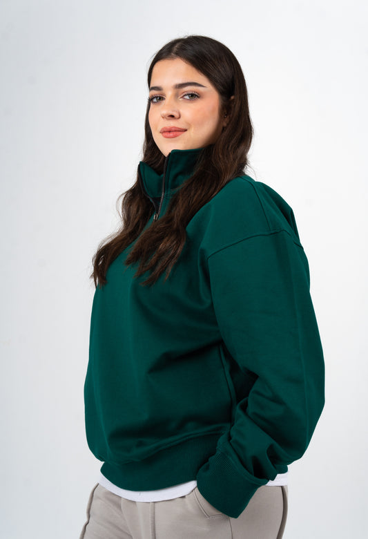 Forest Green Quarter-Zip Up.
