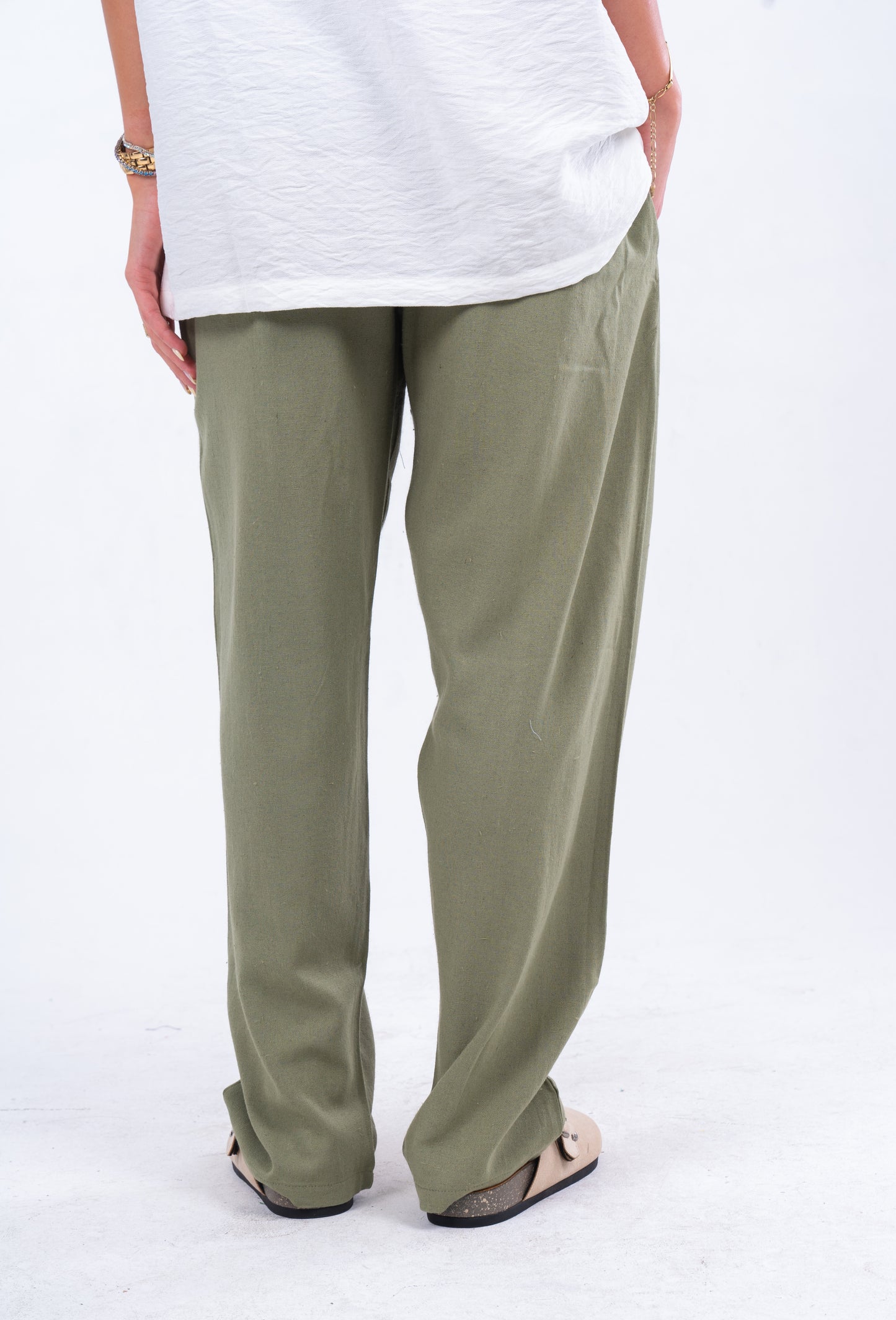 Olive Linen Pants ( SS25 )