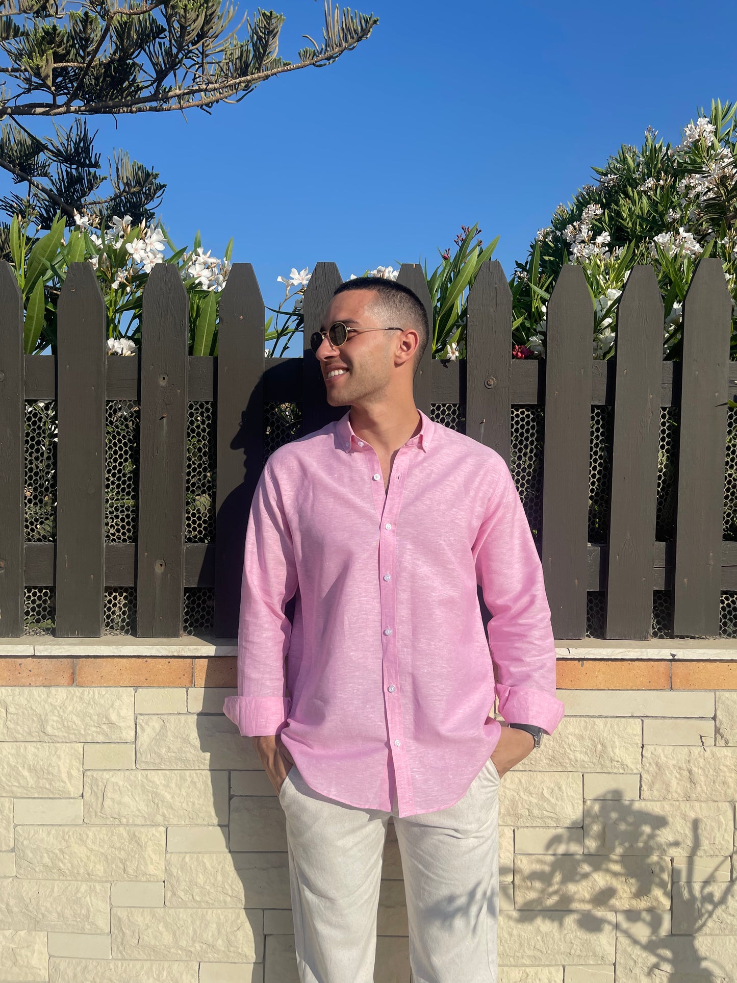 Pink Linen Shirt
