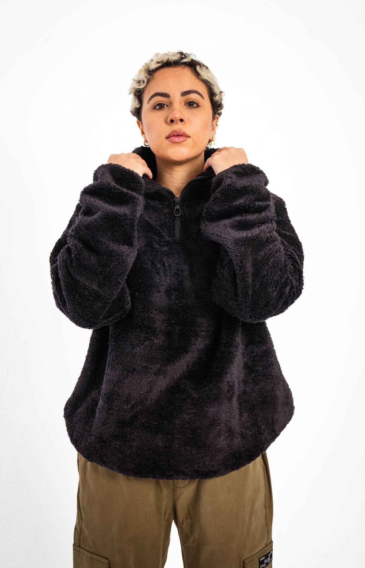 Black Teddy Fleece Unisex Sweatshirt