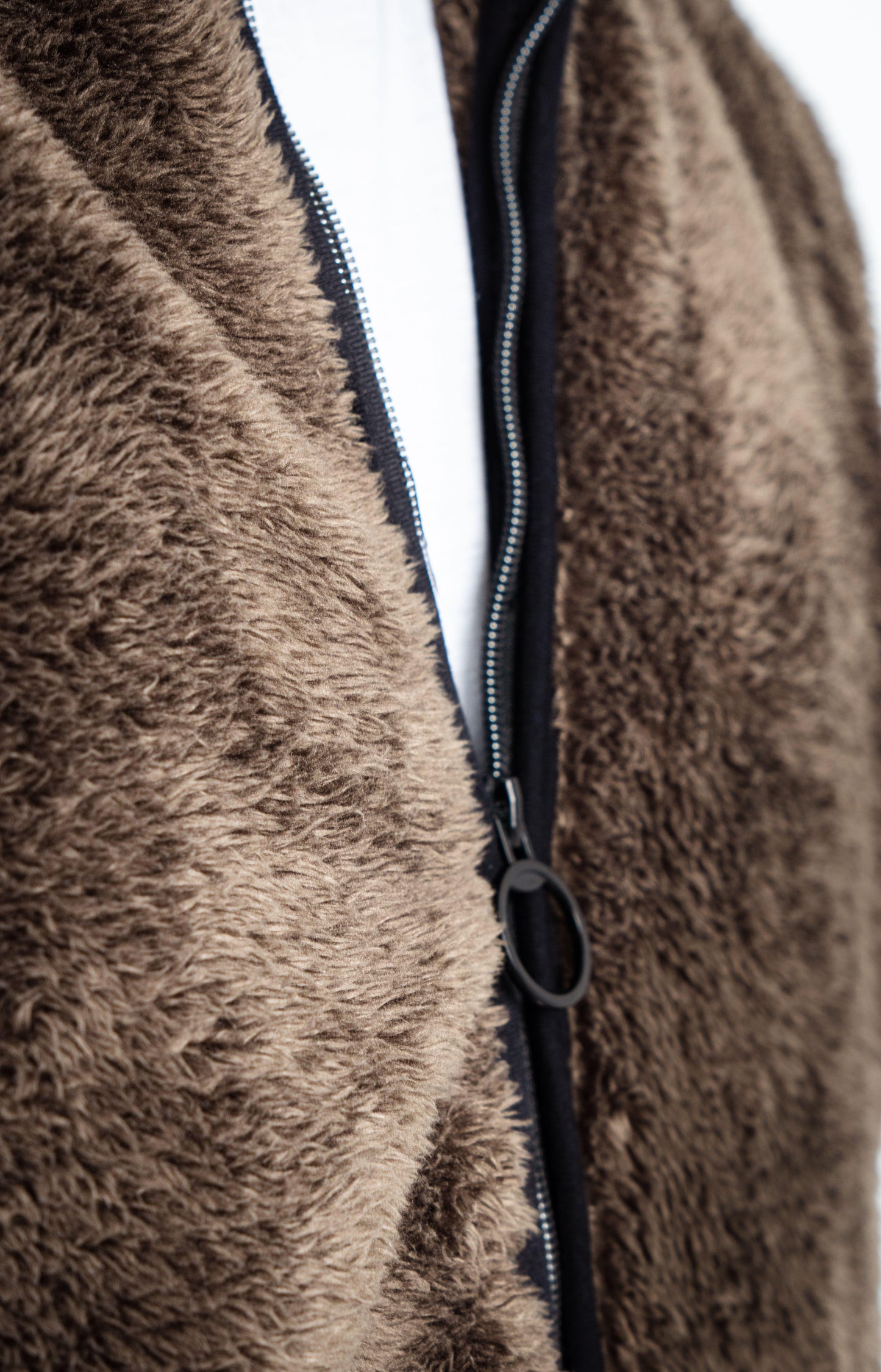 Olive Teddy Fleece Unisex Zipper Jacket
