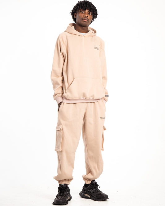 Cream Cotton Cargo Pants