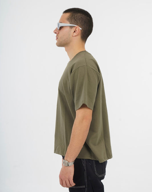 Alles Olive Heavy Jersy Oversized Tshirt
