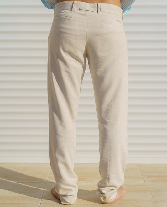 Cream Linen Pants