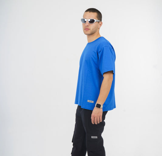 Alles Blue Oversized Heavy Jersy Tshirt.