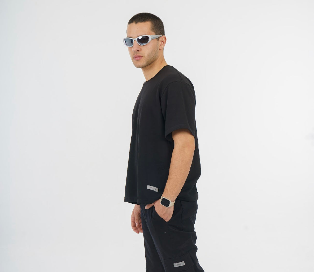 Alles Oversized Heavy Jersy Black Tshirt