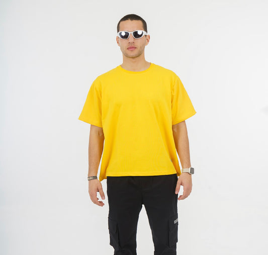 Alles Yellow Oversized Heavy Jersy Tshirt
