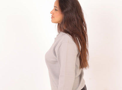 Earth grey uni-sex kint