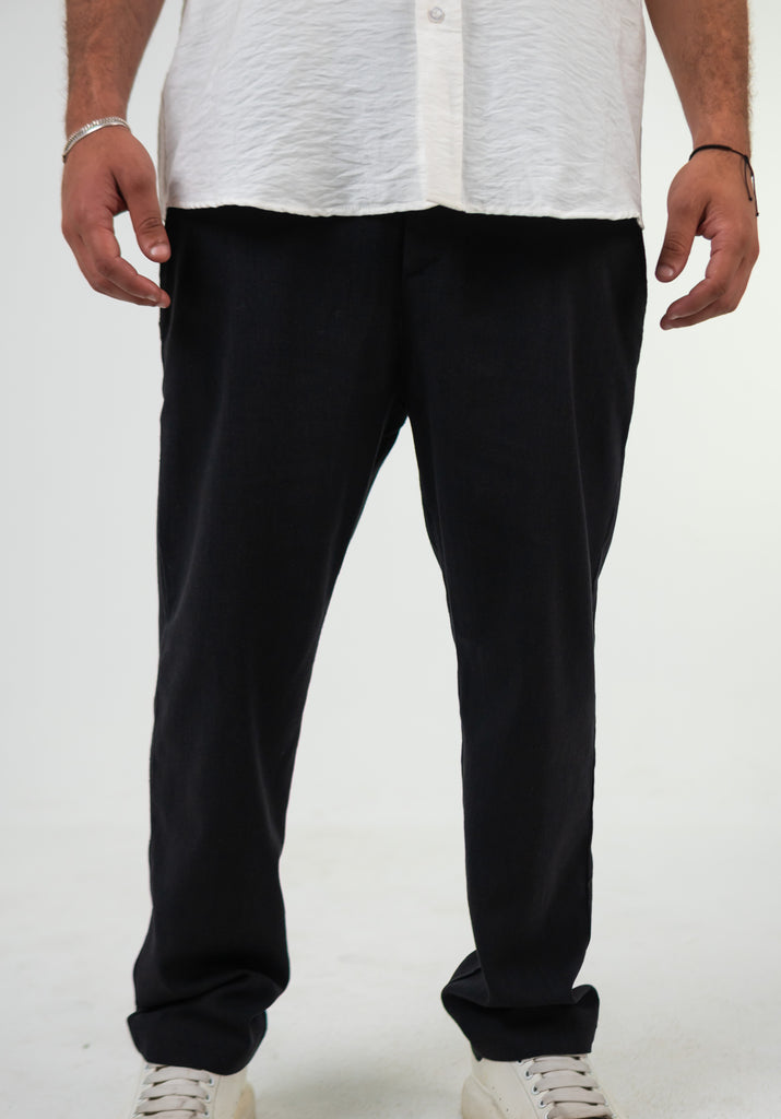 Black linen pants