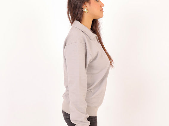 Earth grey uni-sex kint