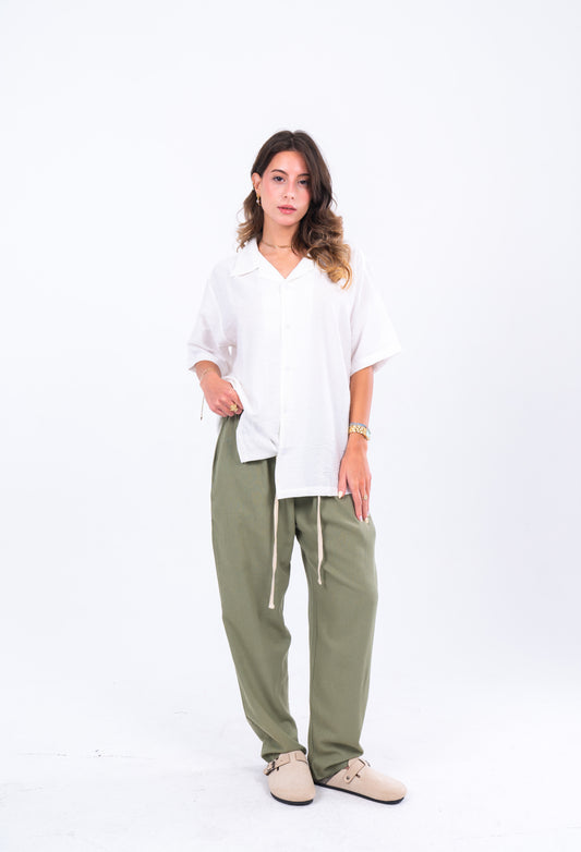 Olive Linen Pants ( SS25 )