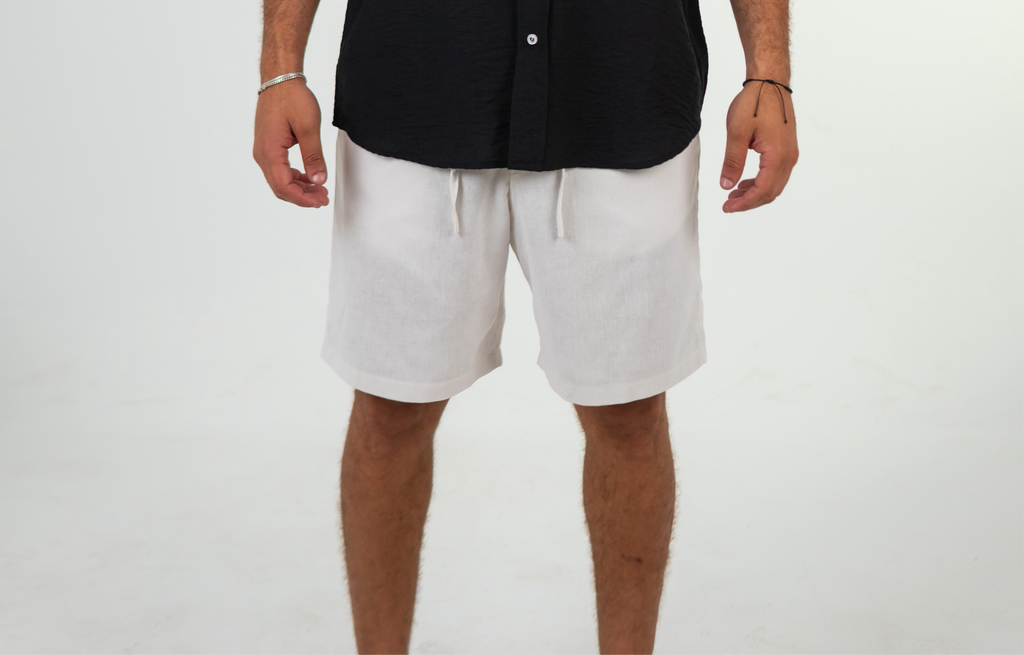 Off-white Linen Short.