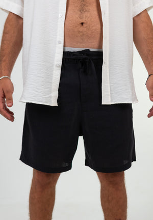 Black Linen short