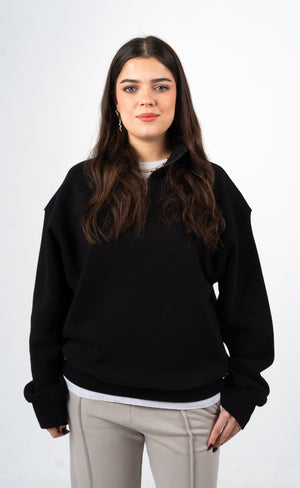 Raven Black Quarter-Zip Up.