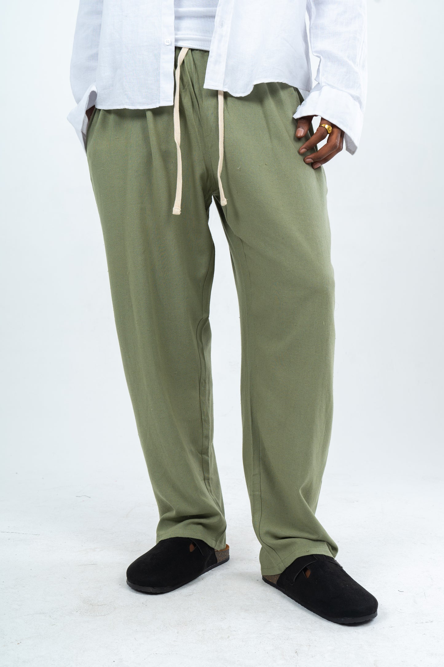Olive Linen Pants ( SS25 )