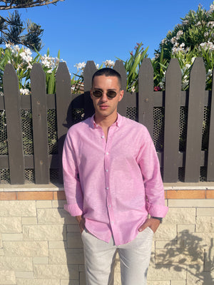 Pink Linen Shirt