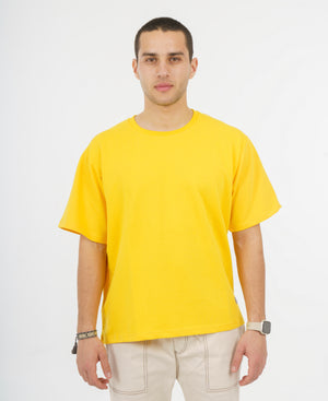 Alles Yellow Oversized Heavy Jersy Tshirt