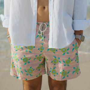 ALLES x VOY  “Baby Pink Tortoise swim-short”