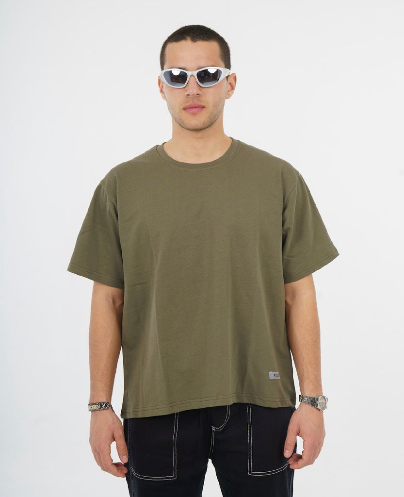 Alles Olive Heavy Jersy Oversized Tshirt